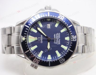 Seamaster Omega Replica Watches - SS Blue Face Automatic Men's Watch